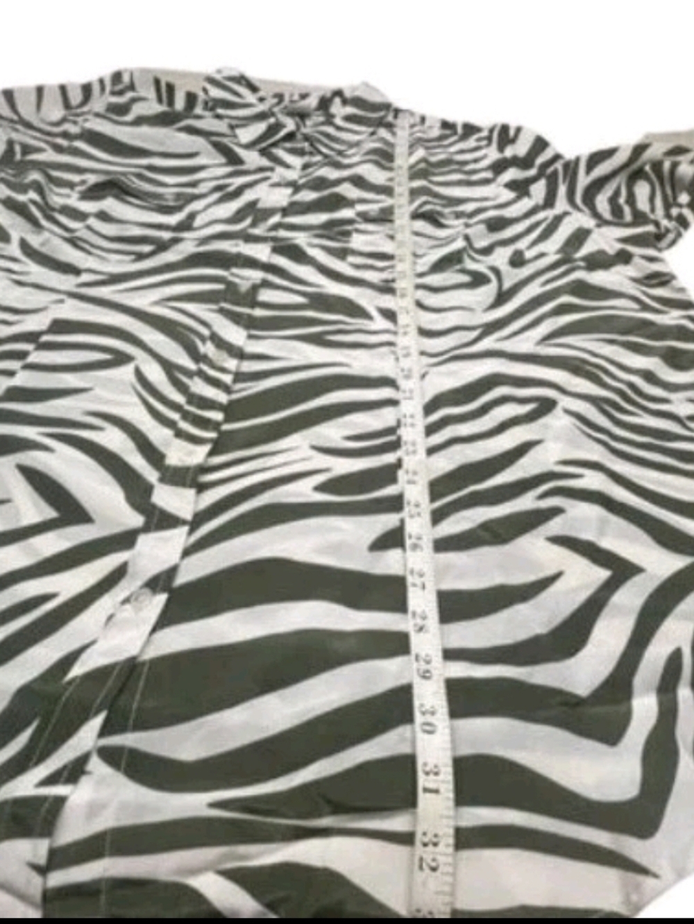 NWOT Chelsea Studio Zebra Print Button Down Blouse 3X Oversized - Picture 5 of 6